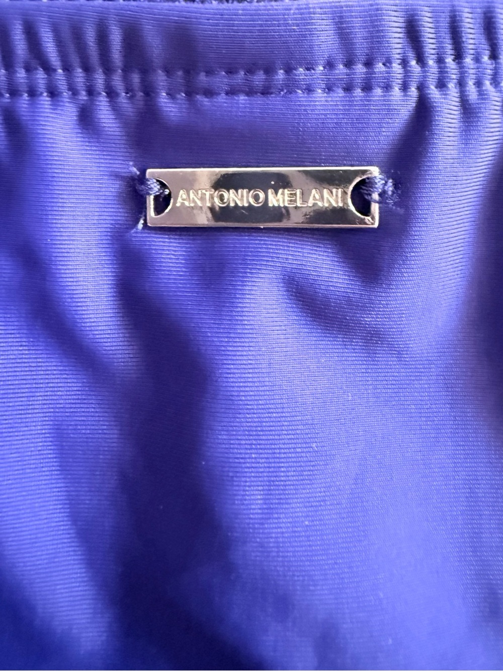 ANTONIO MELANI Royal Purple Swim Skirt with Logo Plaque - Picture 7 of 14